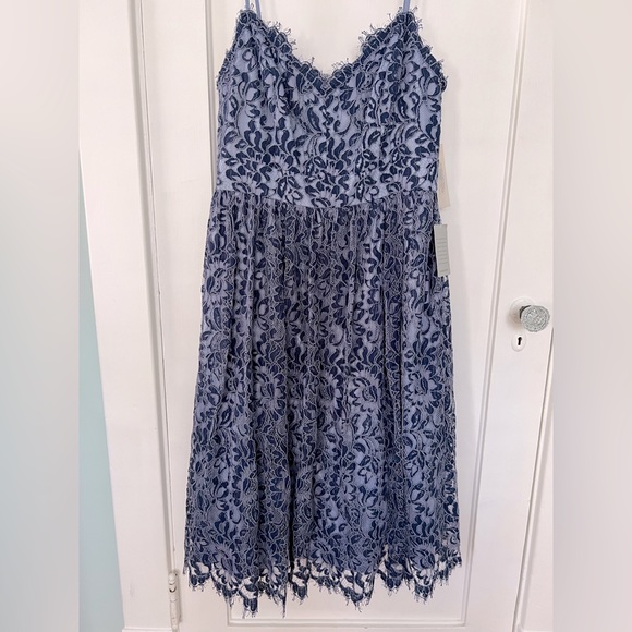 Eliza J Dresses & Skirts - ELIZA J Periwinkle Lace Midi Dress NWT